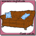 living room flashcards, worksheets, and printables