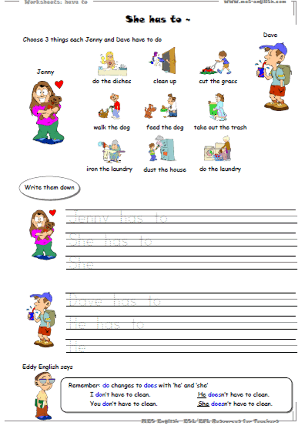 Learning English Worksheets Eddy english is a little