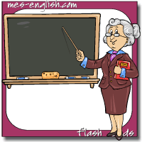 flash cards teacher blackboard classroom