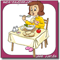 verbs flashcards, eat